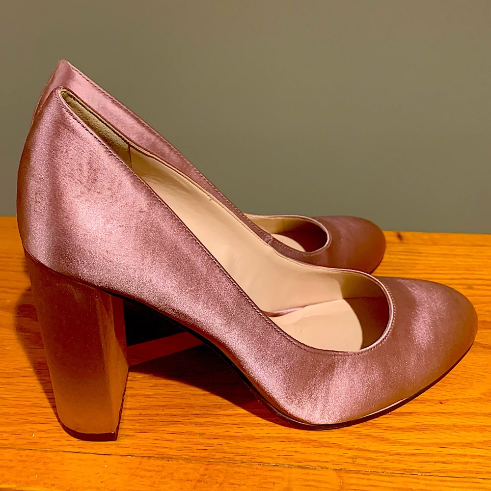 Pink satin shoes